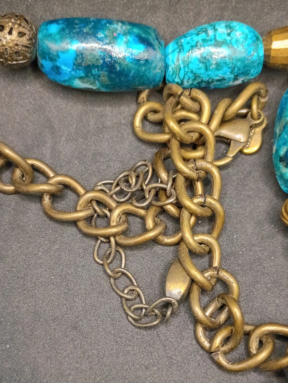 Chico's Turquoise Blue and Teal Bead Necklace